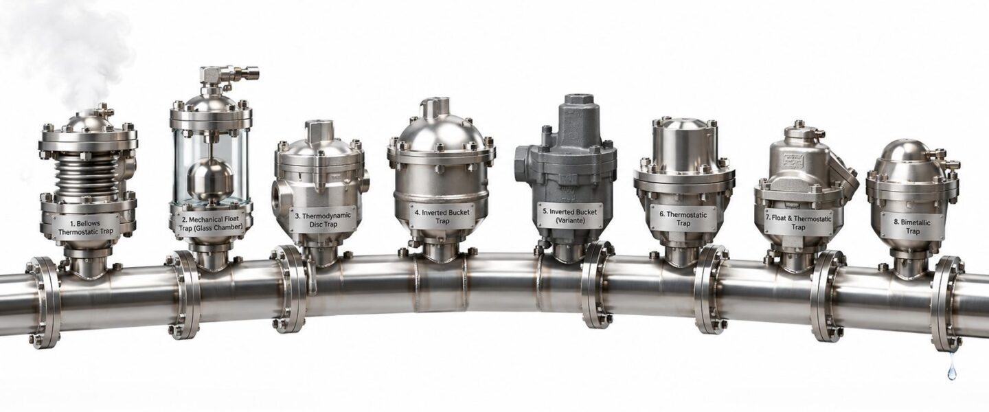 8 Steam Trap Types Compared: Failure Modes and Fixes